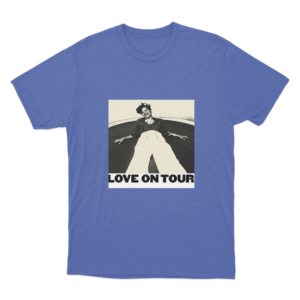 Love Poster T Shirt Blue